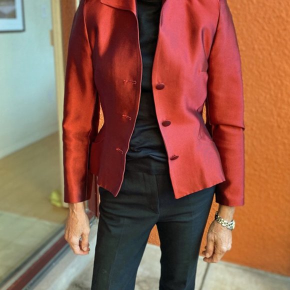 Elegant, fitted jacket. French designer, Petrovitch and Robinson. Size 4-6/36 - Picture 4 of 5